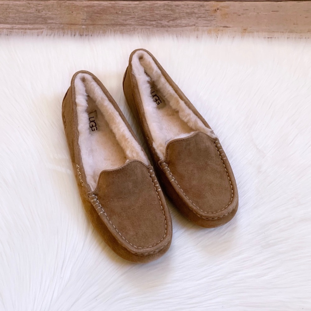 UGG Ansley Chestnut Suede Outdoor/Indoor Slippers - Picture 3 of 6